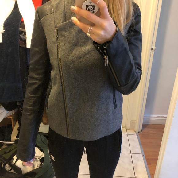 Wool and leather jacket - Picture 6 of 7